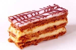 Millefeuille cu crema de vanilie