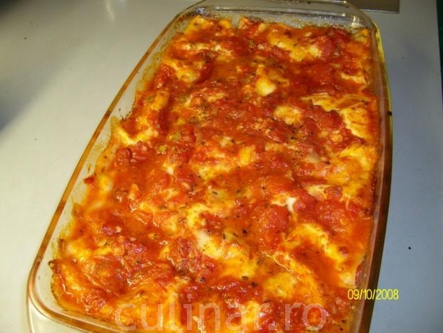 Lasagna cu mozzarella si rosii