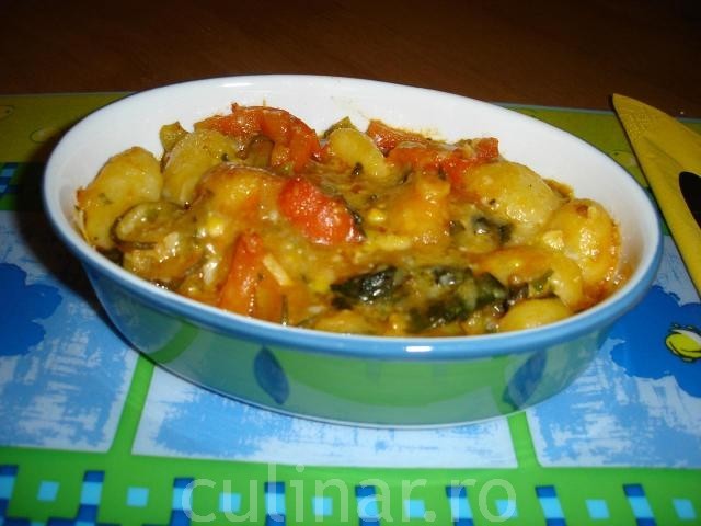 Gnocchi gratin cu legume