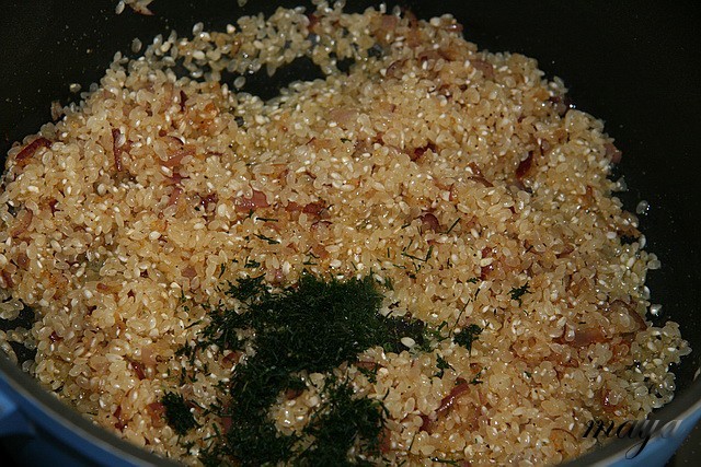 Garnitura de orez si mazare