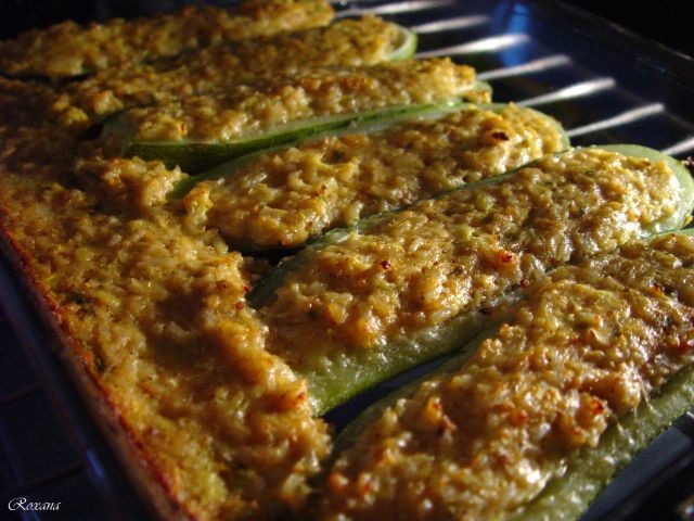 Barcute din zucchini, dovlecel umplut