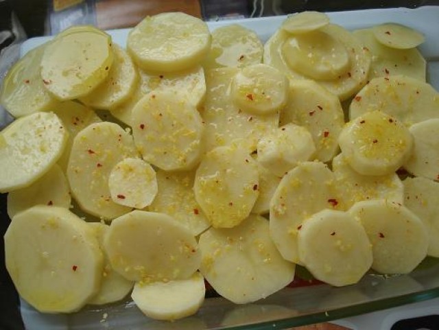 Pangasius si cartofi la cuptor