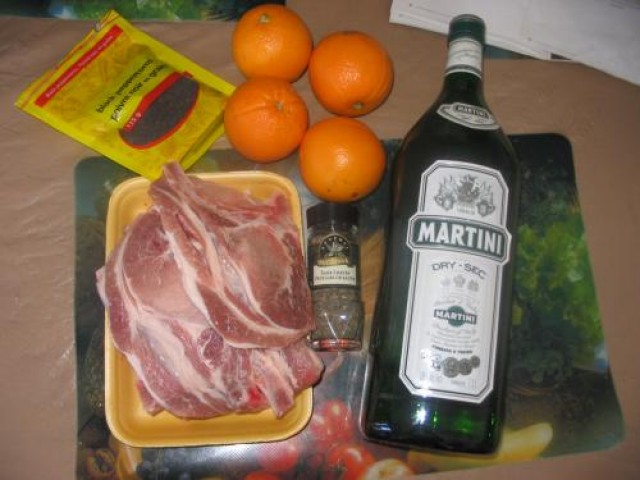 Porc cu portocala si martini