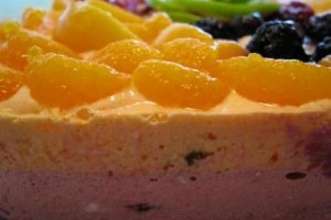 Salata de fructe, cu branza si gelatina