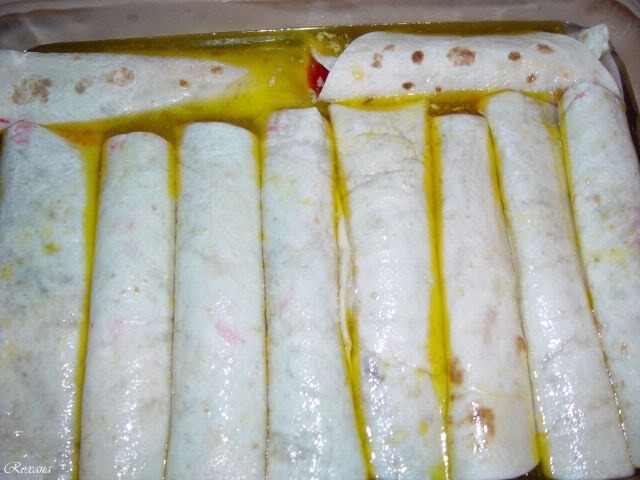 Cherry Enchiladas, tortilla umpluta cu cirese