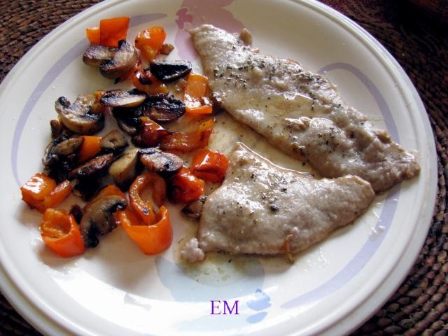 Scallopine alla marsala (cotlet de vitel in sos de vin)