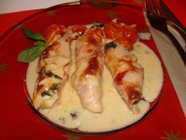 Piept de pui cu bacon si gorgonzola