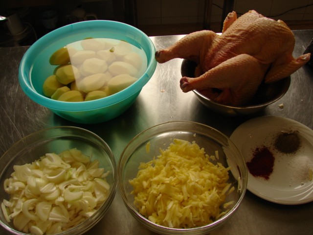 Pui cu mere la cuptor