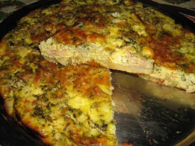 Quiche cu ton si branza