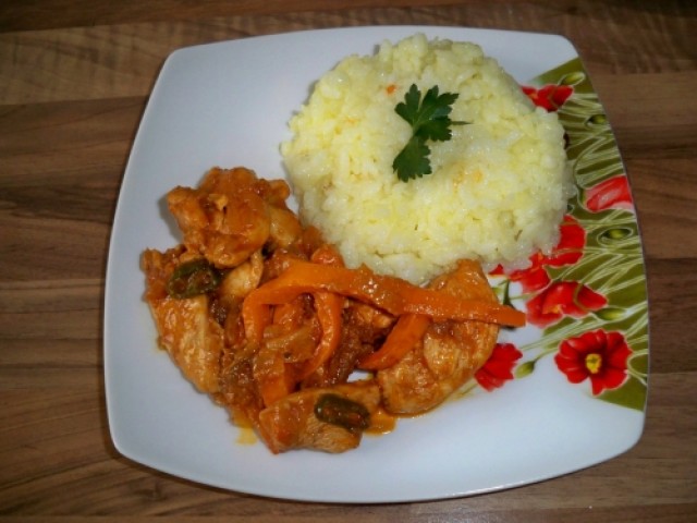 Chicken Jalfrezi, pui indian