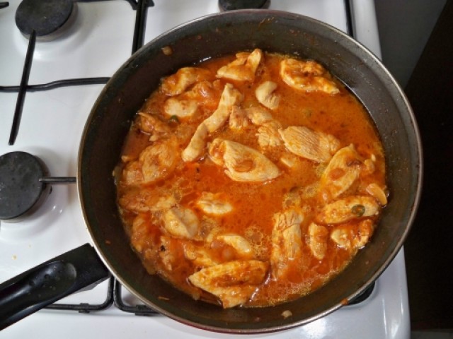 Chicken Jalfrezi, pui indian