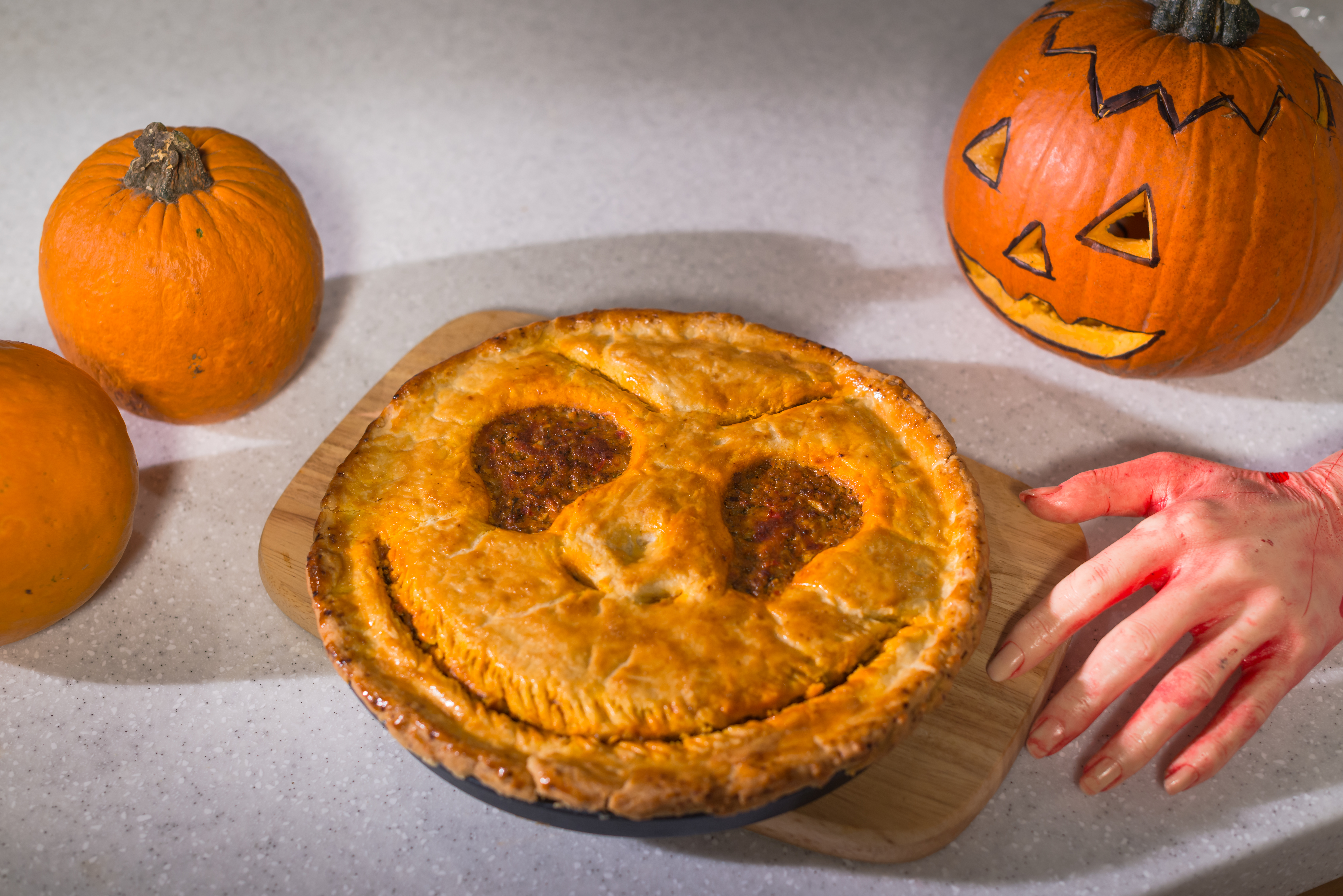 Placinta cu carne pentru Halloween