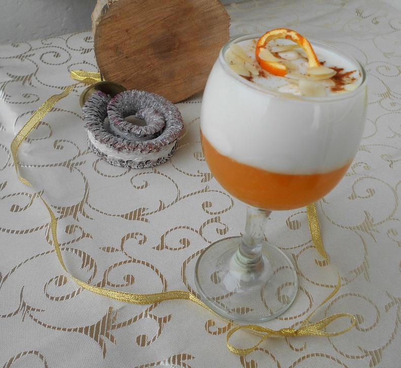 Panna cotta cu lapte de migdale si portocale