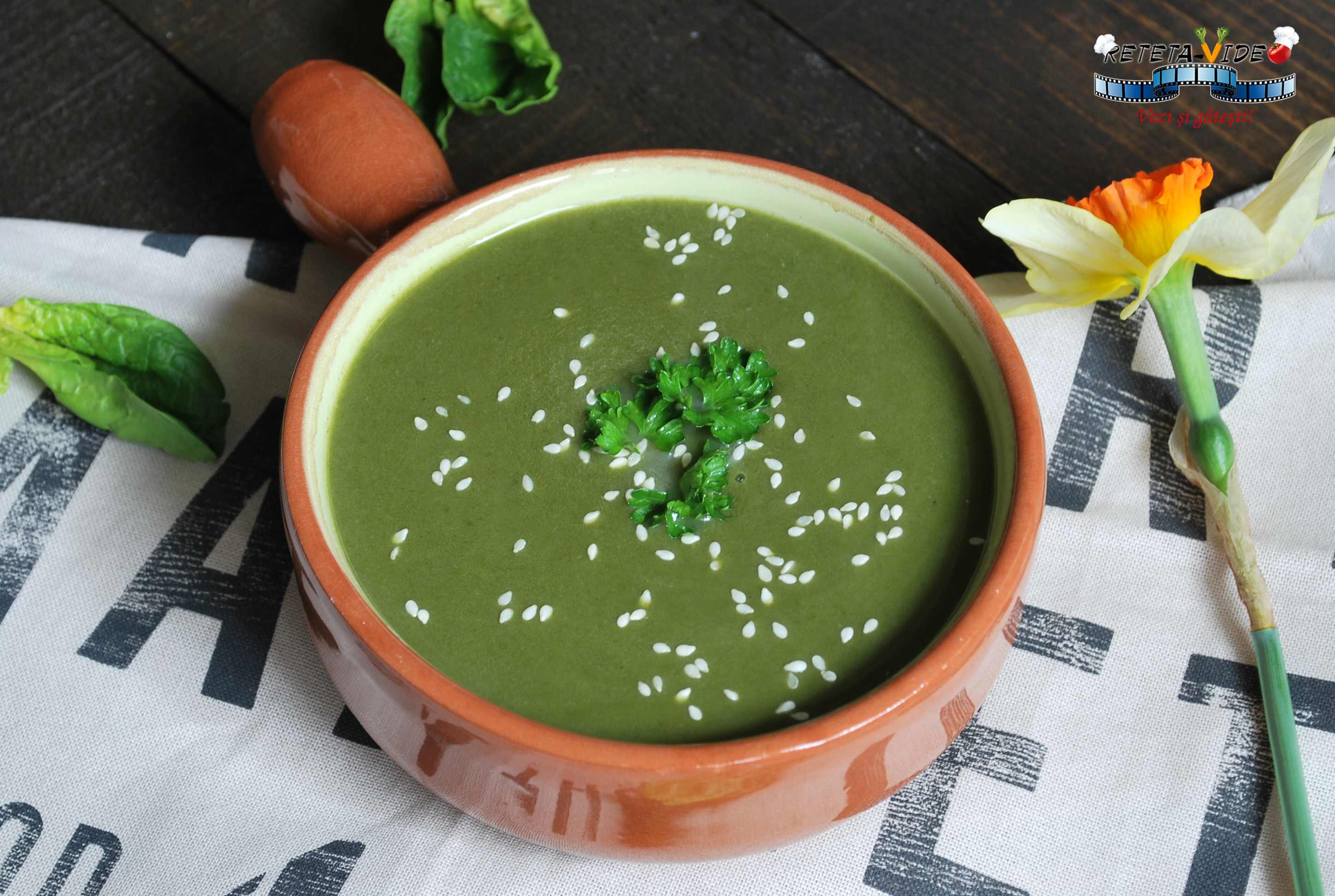 Supa Crema de Spanac - de post, pregatita cu blenderul Oster