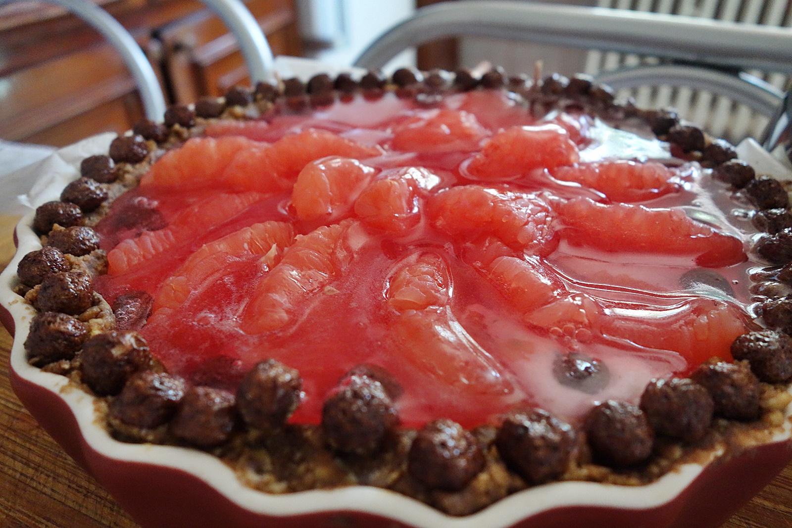 Tarta racoritoare cu grapefruit rosu si lavanda parfumata