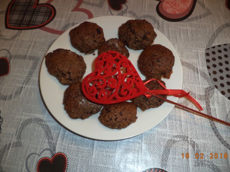 Cookies cu banane, unt de arahide si fulgi de ciocolata