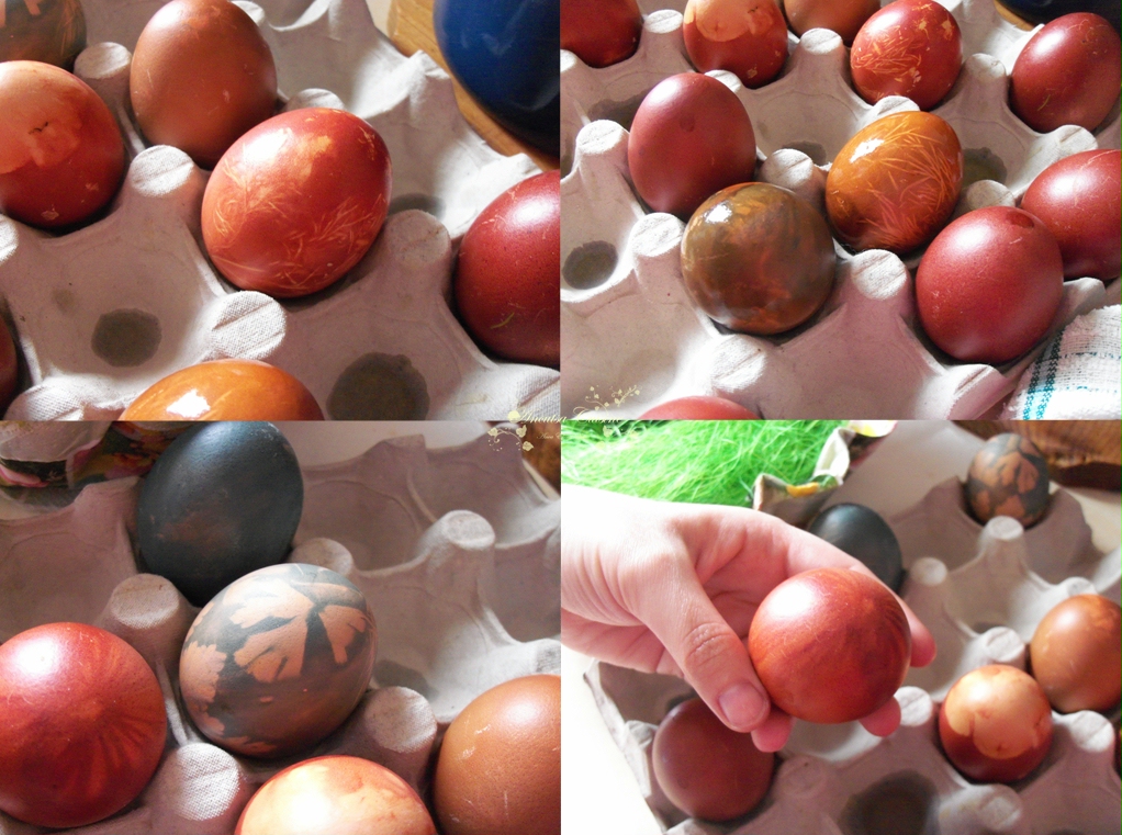 Oua in culori naturale pentru Sfintele Pasti