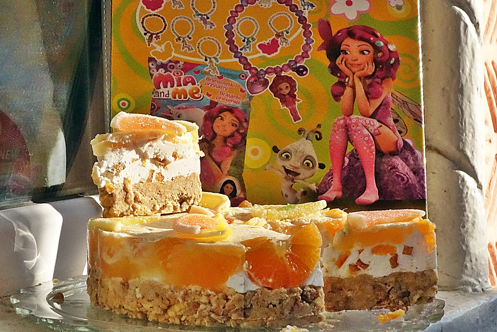 Cheesecake cu aroma de citrice si coaja caramelizata de portocala