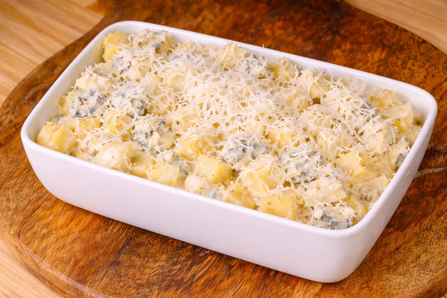 Cartofi gratinați cu gorgonzola