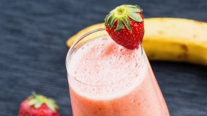 Milkshake de Banane si Capsuni