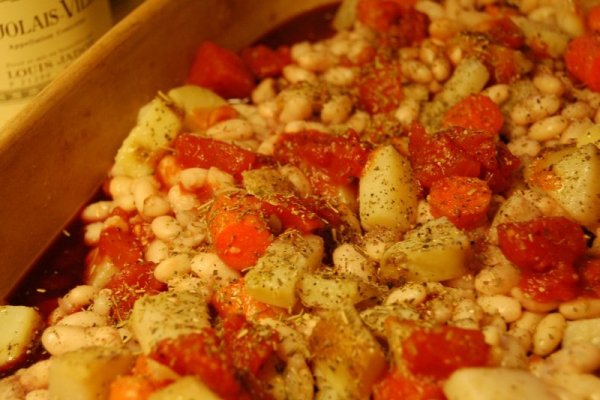 Cassoulet vegetarian la cuptor