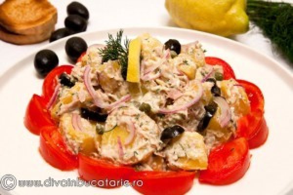 Salata de cartofi cu ton si capere