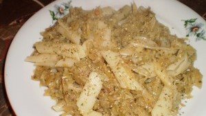 Penne cu varza acra