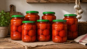 Rosii sterilizate in apa cu sare