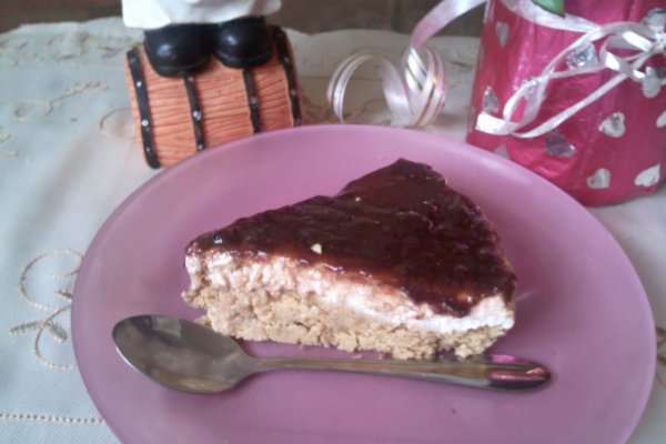 Cheescake cu dulceata de capsuni