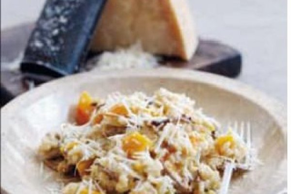 Risotto cu Parmigiano Reggiano, dovleac si ciuperci