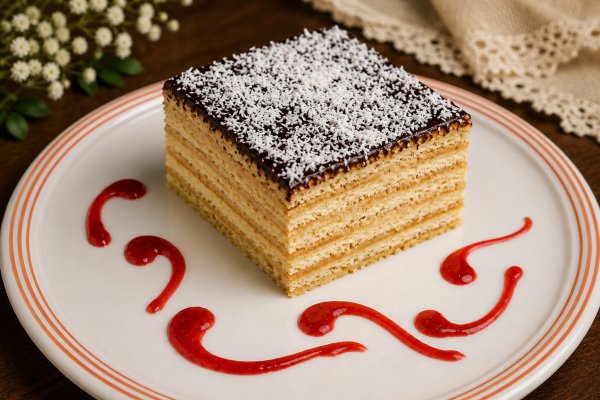 Prajitura cu foi si crema caramel