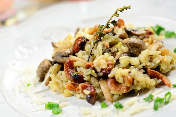 Risotto cu ciuperci, caju si parmezan