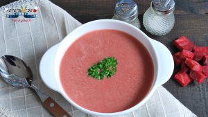 Supa Crema de Sfecla Rosie - de post, pregatita cu blenderul Oster