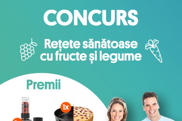 CONCURS CULINAR: Retete sanatoase cu fructe si legume