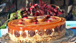 Prajitura cu biscuiti si jeleu de macese