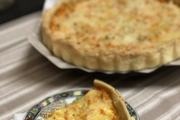 Quiche cu praz si morcov