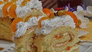 Rulada cu mascarpone si dulceata din coji de portocala